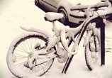 Sim, po povo anda de bicicleta mesmo no inverno!